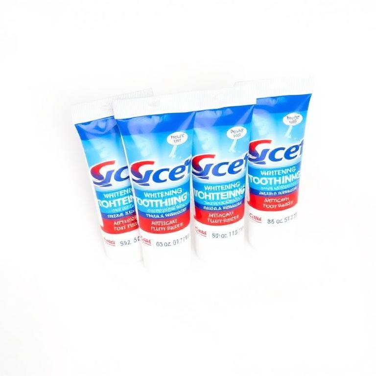 Crest + Scope Whitening Toothpaste — Travel Size Pack (0.85 oz x 4)
