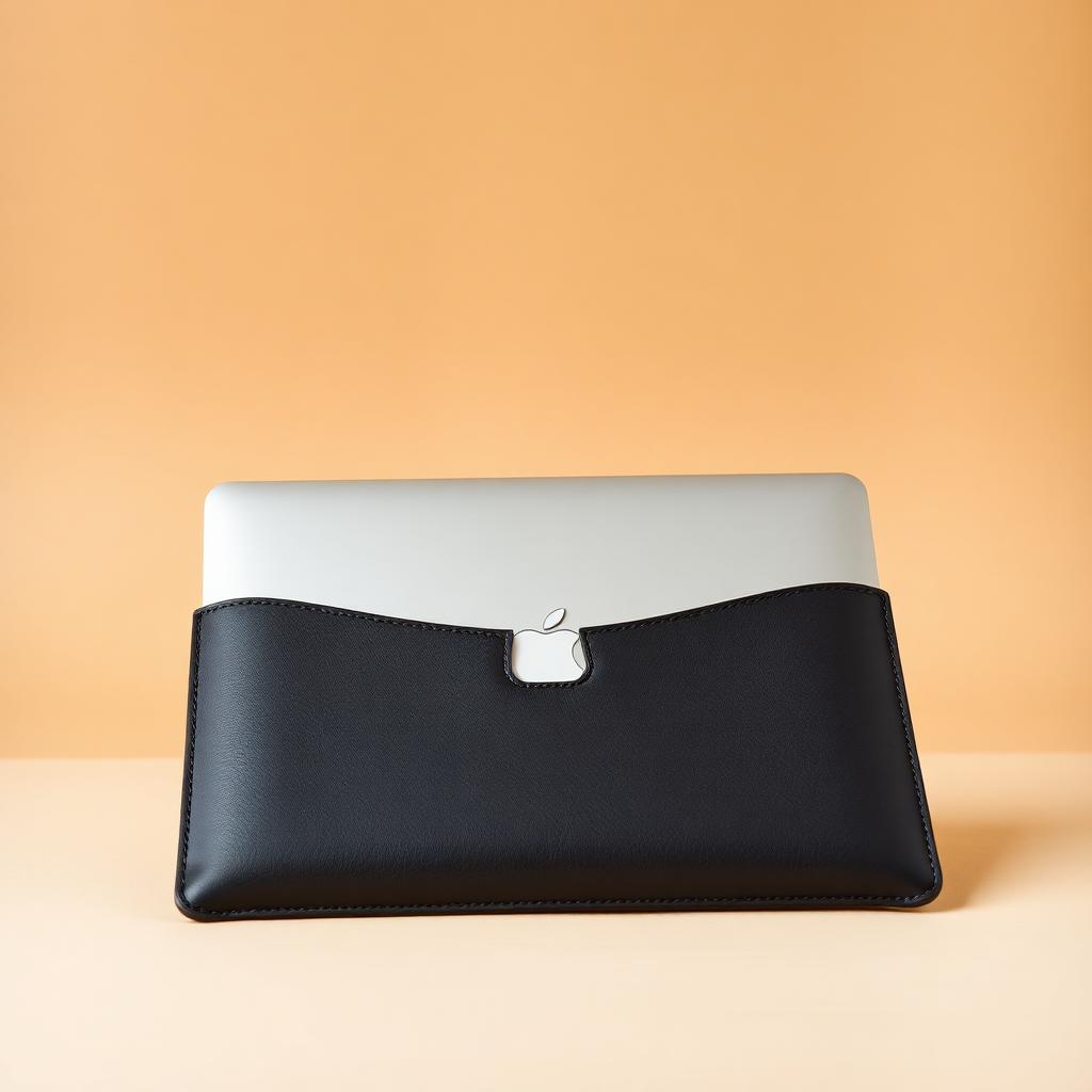 MacBook Neo 13" — Silver with Leather Sleeve