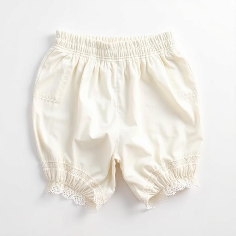 Women's Ivory Lace Trim Bloomers -- Cream (3-Pack)